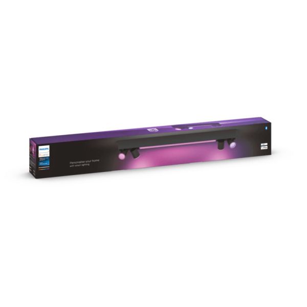 Plafón techo LED inteligente Philips Hue Centris negro caja producto