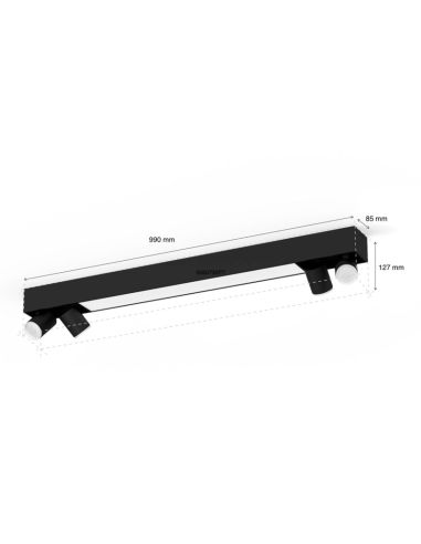 Plafón techo LED inteligente Philips Hue Centris negro medidas producto
