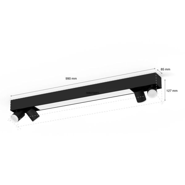 Plafón techo LED inteligente Philips Hue Centris negro medidas producto