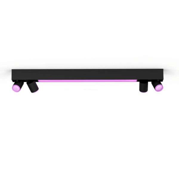 Plafón techo LED inteligente Philips Hue Centris negro
