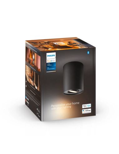 Foco LED individual Pillar negro caja producto