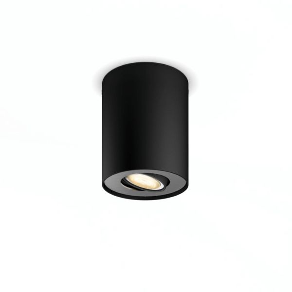 Foco LED individual Pillar negro | LeonLeds