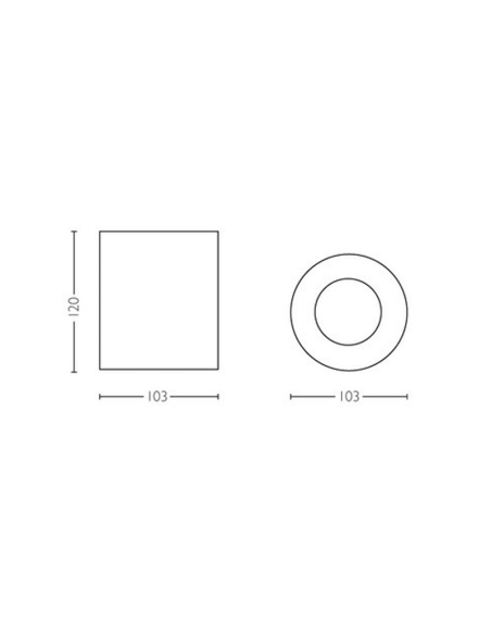 Mesures du produit du spot LED individuel Black Pillar