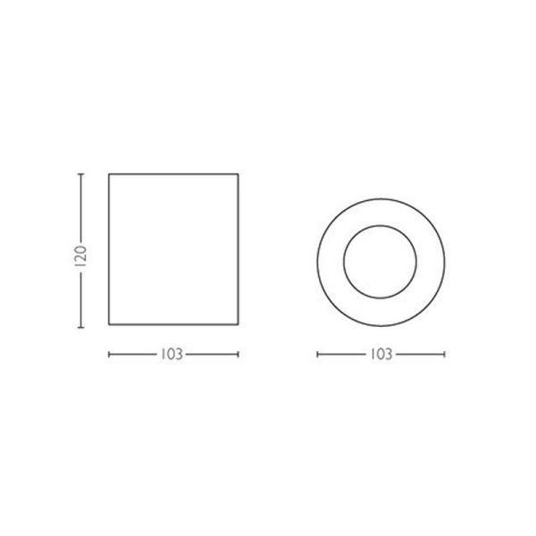 Mesures du produit du spot LED individuel Black Pillar