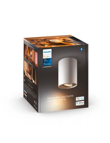Foco LED individual inteligente Pillar blanco Hue White caja producto