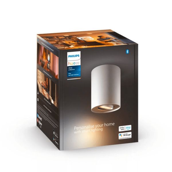 Foco LED individual inteligente Pillar blanco Hue White caja producto