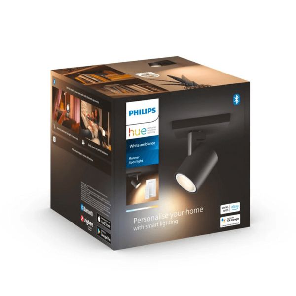 Foco LED individual Runner negro caja producto