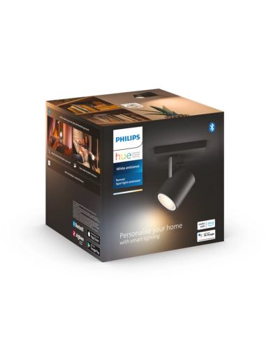 Foco LED individual inteligente Runner negro White Ambiance caja producto