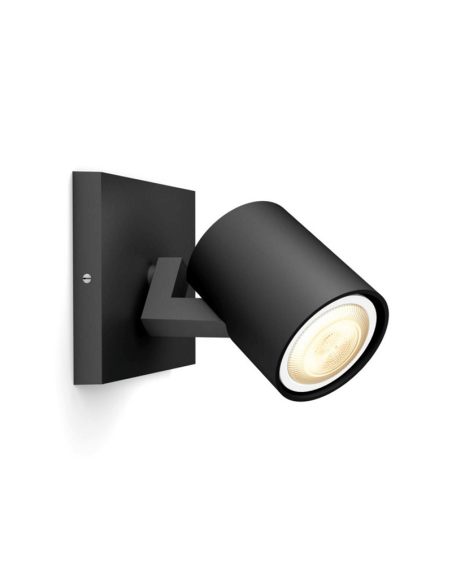 Foco LED individual inteligente Runner negro White Ambiance | LeonLeds