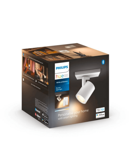 Foco LED inteligente Runner blanco Hue White Ambiance caja producto