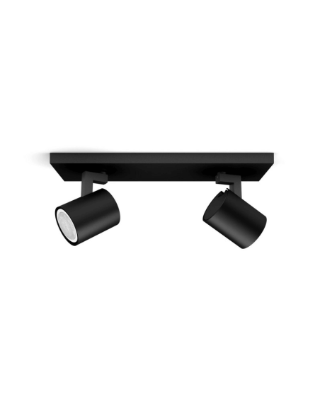 Foco LED 2 luces Runner negro 2x5W detalles producto