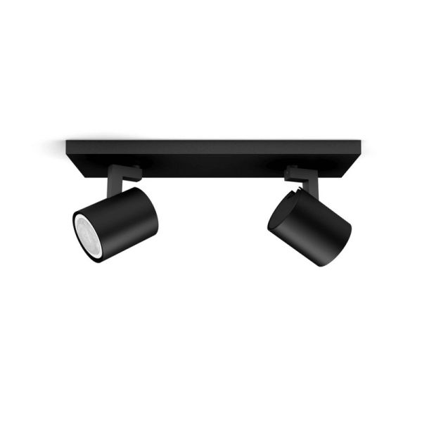 Foco LED 2 luces Runner negro 2x5W detalles producto