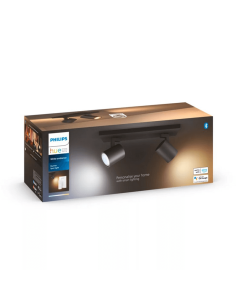 Foco LED 2 luces Runner negro 2x5W  | LeonLeds 2