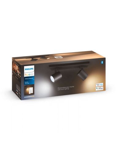 Spot LED 2 lumières Runner noir 2x5W boîte de produit