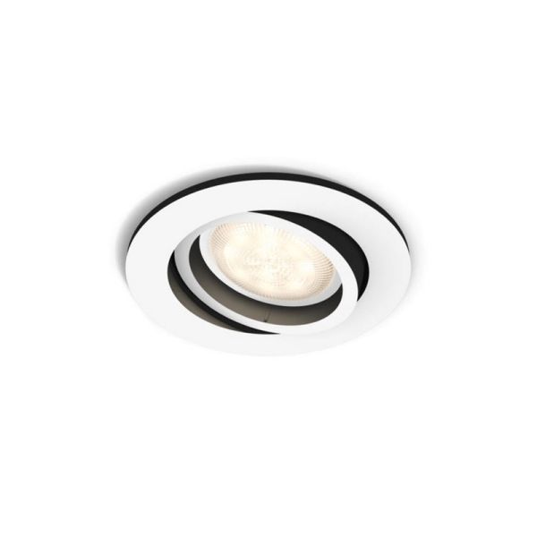 Refletor LED redondo embutido Philips Hue branco Milliskin | LeonLeds