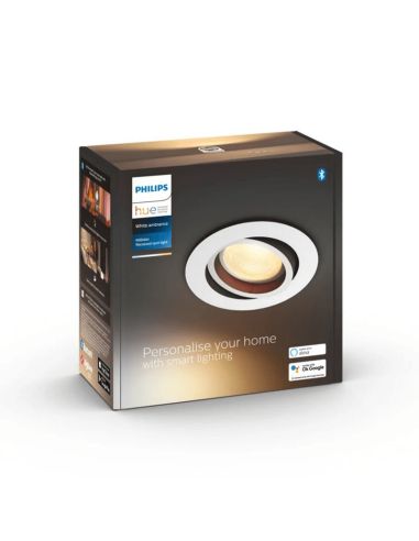 Refletor LED redondo embutido branco Milliskin Caixa de produto Philips Hue