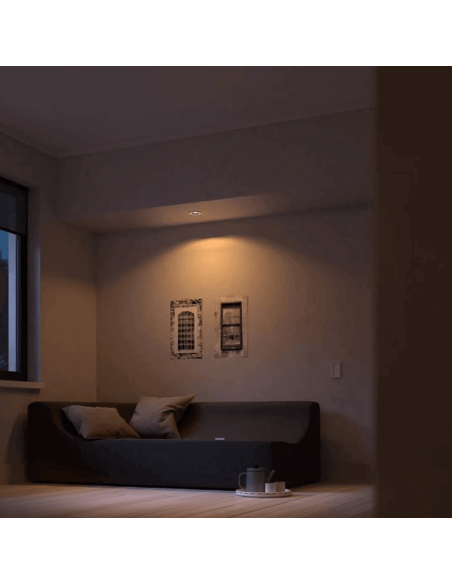 Foco LED empotrable redondo Milliskin aluminio Philips Hue luz cálida