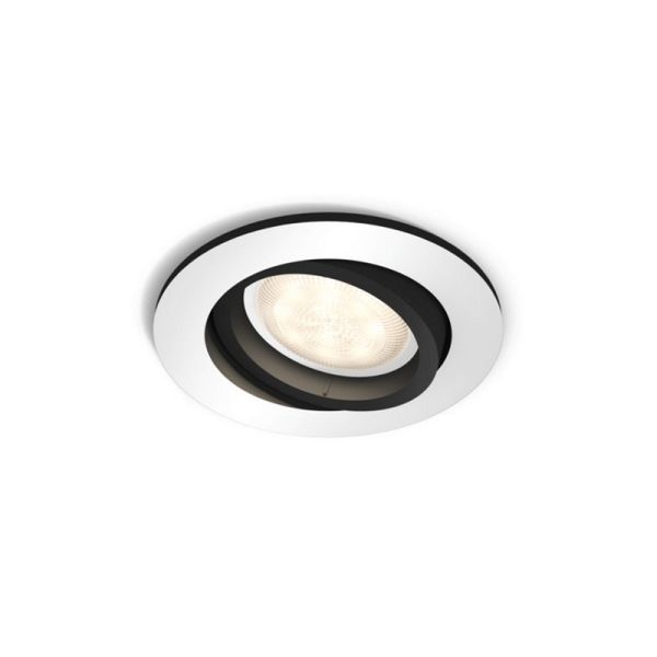 Foco LED empotrable redondo Milliskin aluminio Philips Hue | LeonLeds