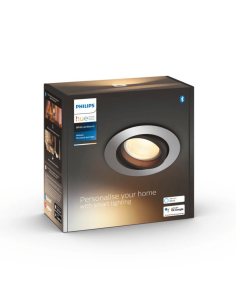 Foco LED empotrable redondo Milliskin aluminio Philips Hue | LeonLeds 2