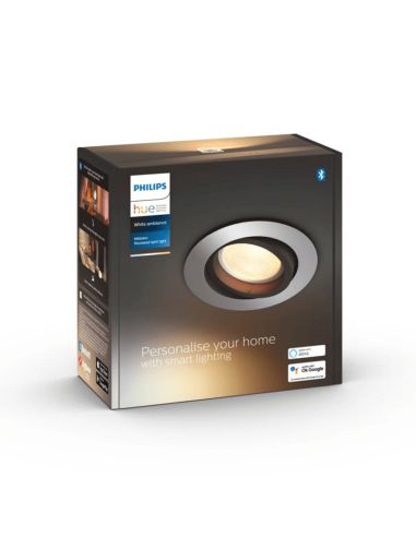 Spot LED encastrable rond en aluminium Milliskin Boîte de produits Philips Hue