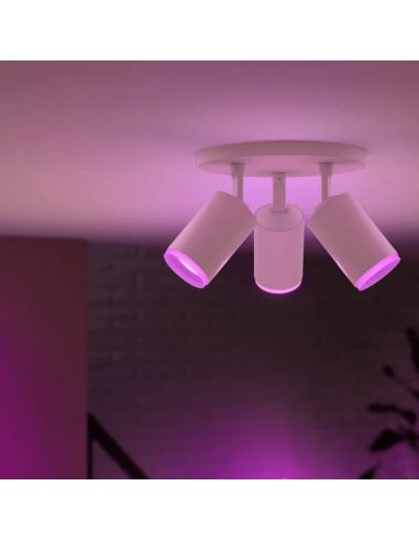 Spot intelligent 3 lumières Fugato allumé | LéonLeds