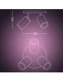 Foco inteligente 3 luces Fugato medidas | LeonLeds