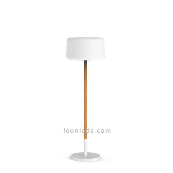 Lámpara de pie exterior solar regulable Chloe Plant color Madera New Garden | LeonLeds Iluminación