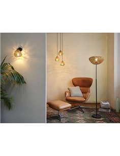 PAPER DROP WALL Lampe suspendue à rayures en papier, originale et durable 1XE27 2