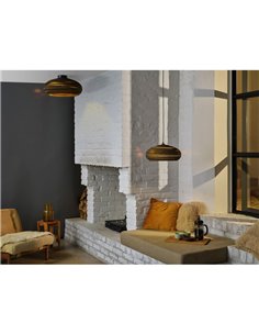 Aplique de pared con pantalla de rayas de papel natural, CARDBOARD DROP, 1xE27​ 2