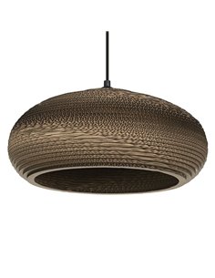 Aplique de pared con pantalla de rayas de papel natural, CARDBOARD DROP, 1xE27​