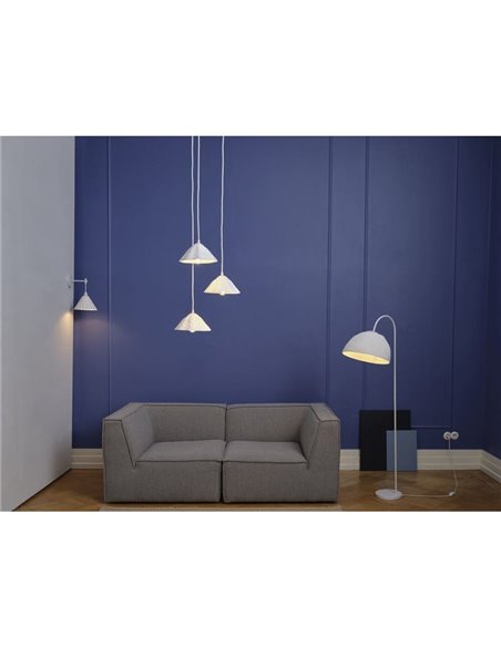 Candeeiro de teto suspenso em cartão LOTUS LEAF, elegante e sustentável 3XE14 ​