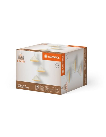 Plafonnier suspendu en carton LOTUS LEAF, élégant et durable 3XE14 ​