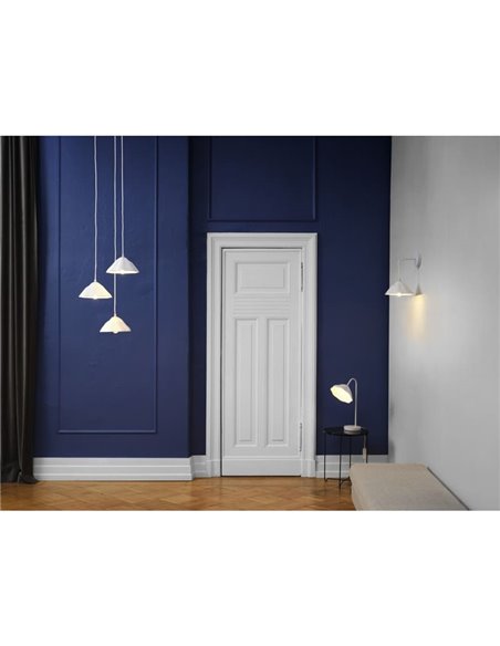 Lámpara de sobremesa con material reciclado LOTUS LEAF TABLE, blanco E14 ​