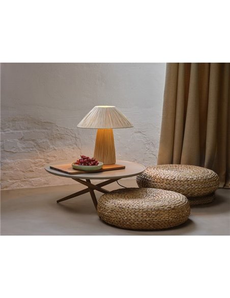 BAMBOO PAPER HUT lampe de table en papier, marron 1XE27
