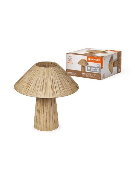 Lámpara de sobremesa de papel de BAMBOO PAPER HUT, marrón 1XE27