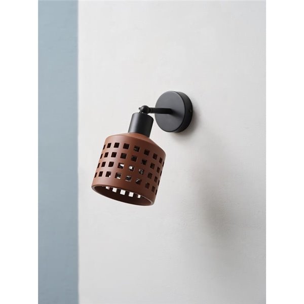Applique avec abat-jour en terre cuite, CLAY WINDOWS WALL 1XE27