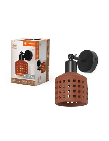 Aplique com abajur de argila, CLAY WINDOWS WALL 1XE27