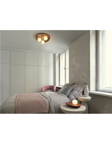 Sobremesa de arcilla CLAY NEST TABLE, con 1 bola blanca para casquillo G9