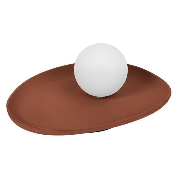 Sobremesa de arcilla CLAY NEST TABLE, con 1 bola blanca para casquillo G9