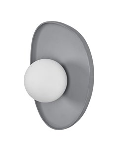 CONCRETE NEST WALL applique en béton, grise avec 1 boule pour douille G9