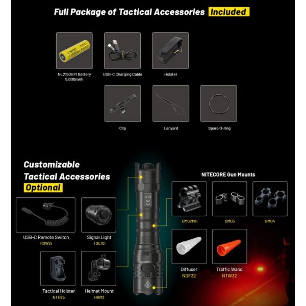 Linterna LED P23i 3000 Lúmenes Potente | LeonLeds