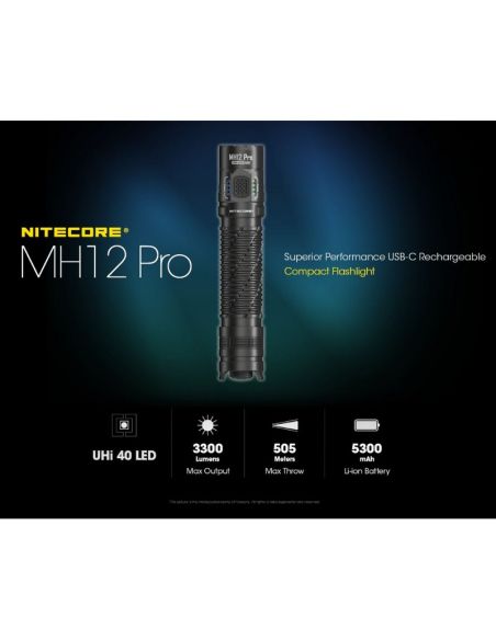 Linterna LED MH12 PRO Compacta Recargable | LeonLeds