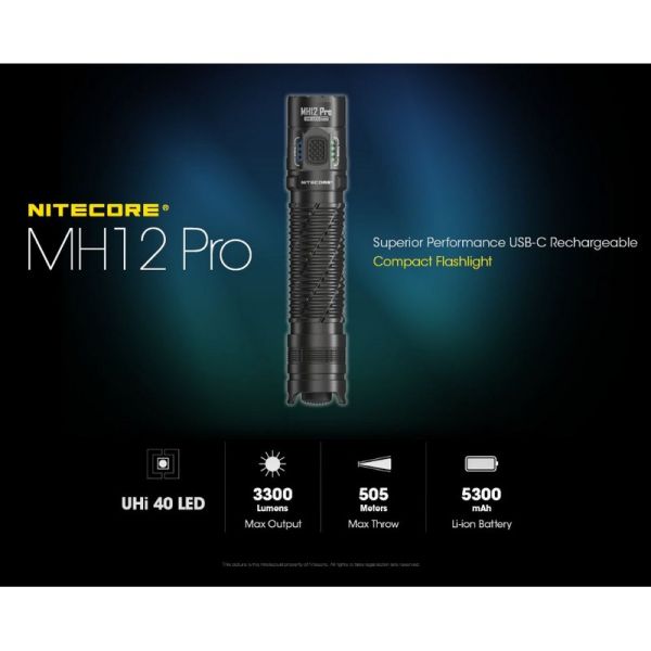 Lanterna LED portátil MH12 PRO...