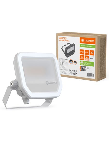 Projecteur LED d'extérieur blanc 17 W avec membrane de dissipation thermique - FL 20 P 2K4LM IP66 2 400 Lm Gen4 4 000 K