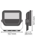 Medidas Proyector LED para Exterior Blanco 17W con Membrana de Disipación - FL 20 P 2K4LM IP66 2.400Lm Gen4 LedVance