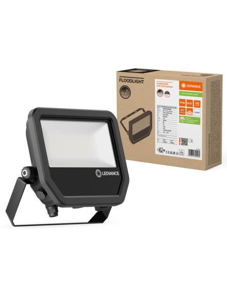 Boîtier et projecteur LED d'extérieur noir IP66 41W 6000Lm - Performance IK07 durable et efficace FL 50 P 41W 6KLM 840