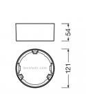 Soporte para Montaje en Superficie de Downlight Osram LedVance DL LED Slim DN105 6W | LeonLeds Iluminación