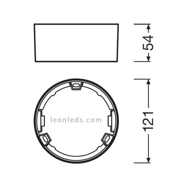 Soporte para Montaje en Superficie de Downlight Osram LedVance DL LED Slim DN105 6W | LeonLeds Iluminación