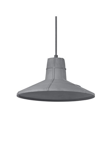 Lámpara colgante tipo campana de hormigón CONCRETE SALA, gris E27