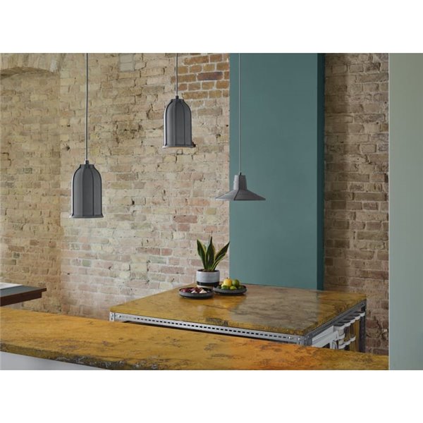 CONCRETE SALA Luminária pendente com sino de concreto, cinza E27